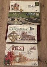 X4 BUNC £1 Coin Stamp Covers