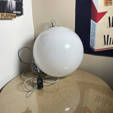 Satin Silver Finish Ceiling Fitting Pendant Light with White Opal Glass Shade