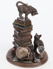 Cats On Spell Books Bronze