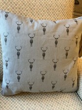 Handmade Cushion Cover In Sophie Allport Stag Fabric