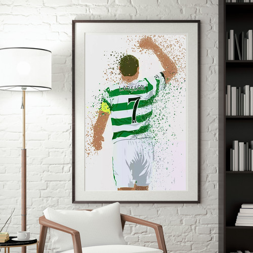 Larsson celtic print - fc, wall