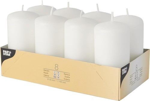 Papstar pillar candles 50mm - papstar,