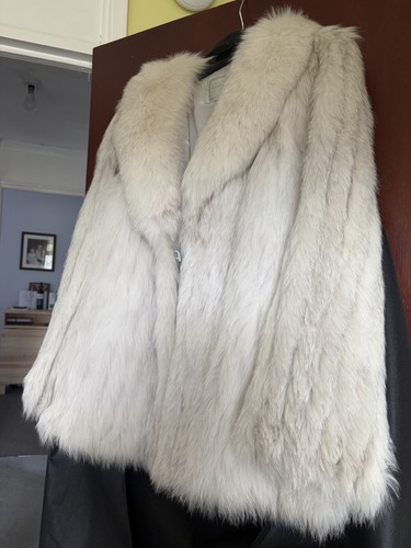 Silver fox fur - silver,