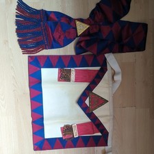 Lamb Skin Leather Masonic Royal Arch provincial apron and sash Bundle