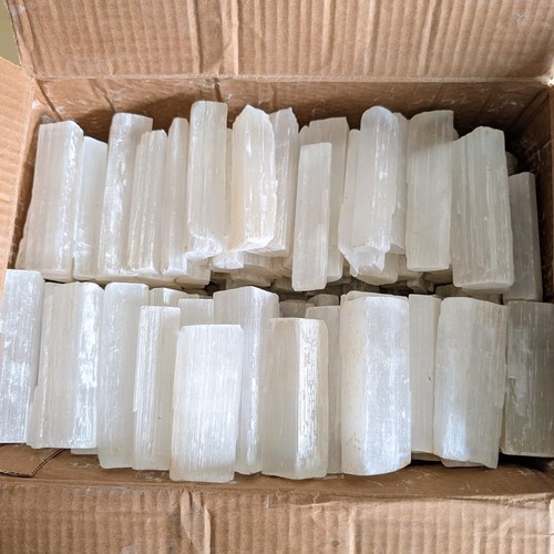 Selenite sticks 10kg bulk - selenite,