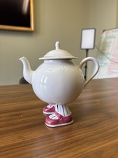 Novelty Teapot On Legs Red