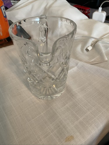Cut glass jug with - glass,