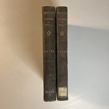 1911 Library Binding Vol 1 & 2 Marius The Epicurean Walter Pater Antique