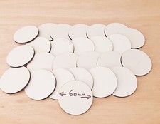White wooden circle - wooden, disc