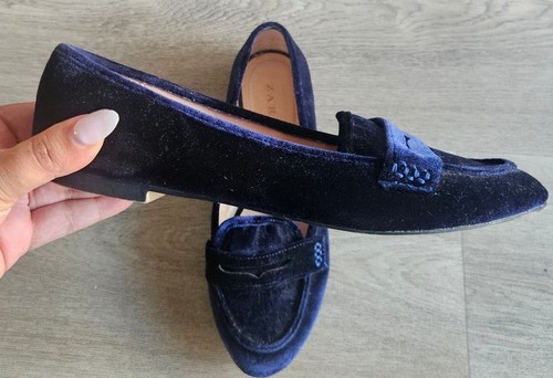 Zara navy blue - navy, velvet