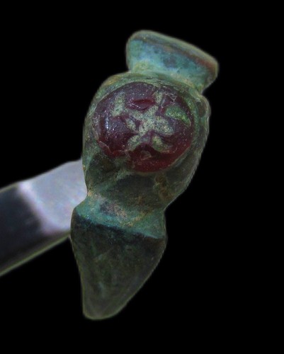 Ancient roman bronze ring - ancient, with