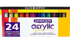 Daler Rowney Graduate Acrylic Colour Paint Set 22ml Tubes Box of 24 Art Painting