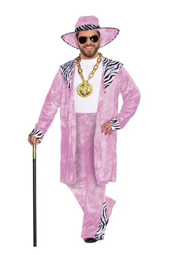 Adults mens pink pimp - adults, costume