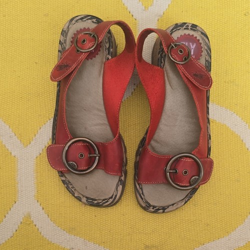 Fly london women red leather - red,