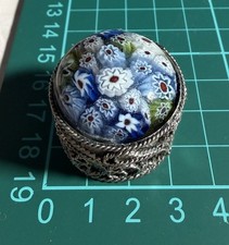 Pill Box VTG Millefiori Glass