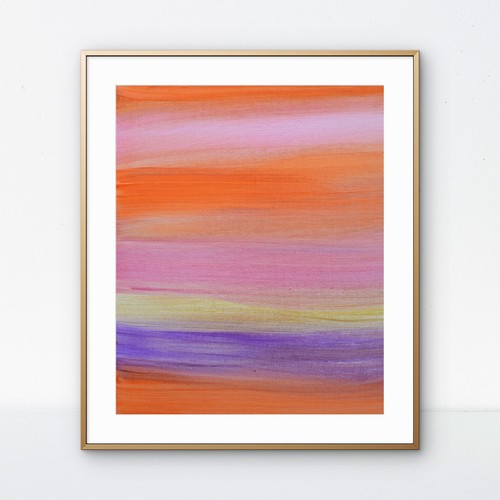 Abstract sunset painting - sunset,