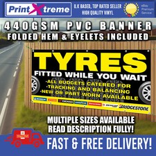 Tyre shop banner sign - tyre, signs