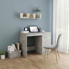 Lechnical Grey Cement Desk, 100 x 50 x 76  in Particle Board, Desk, Office E6P6