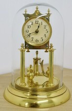 Stunning Antique German JUF 400 Day Anniversary Brass Torsion Mantle Clock
