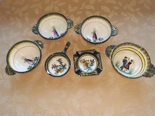 Quimper Henriot Vintage Ceramic Soup Bowls, Ashtray Breton French Studio Art