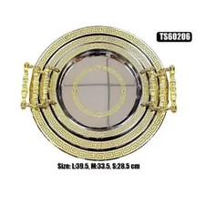 Set of 3 Serving Tray Golden