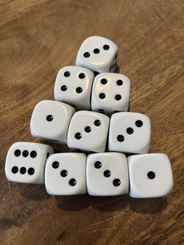 Pack 2cm dice - 10, dice-