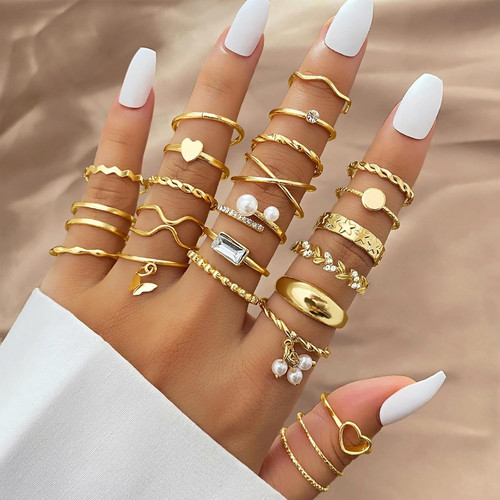 Gold stackable knuckle - gold,