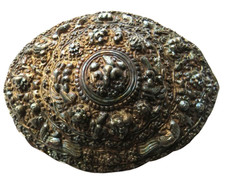 Antique 19thC Straits Chinese Peranakan Large Belt Buckle