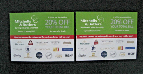 Mitchells butlers 20 - 2, x