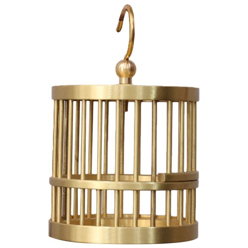 Brass bird cage statue birds - statue,