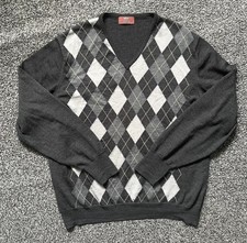 M&S Mens Argyle Jumper Size L