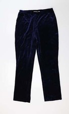Susan Graver Womens Blue Polyester Blend Trousers Size S L29 in