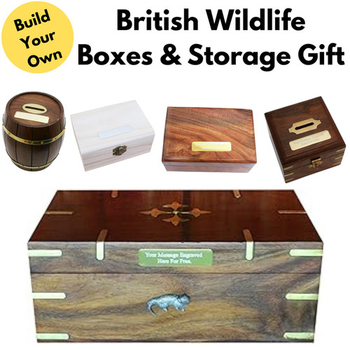 British wildlife wooden boxes - british,
