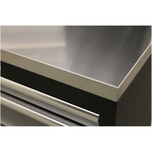 Stainless steel worktop - steel, 1360mm