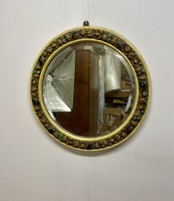 Vintage Art Deco Style Barbola Fruit Small Oval Mirror