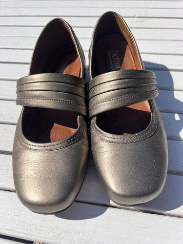 Hotter adriana bronze leather - bronze,