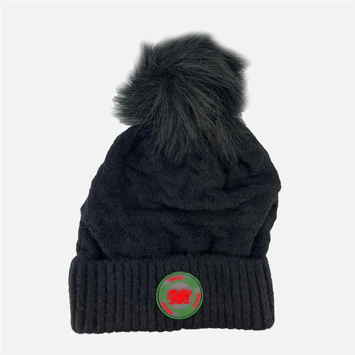Wales soft scrunch bobble hat - bobble,
