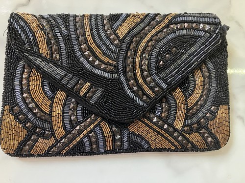 Ladies black gold - &, beaded