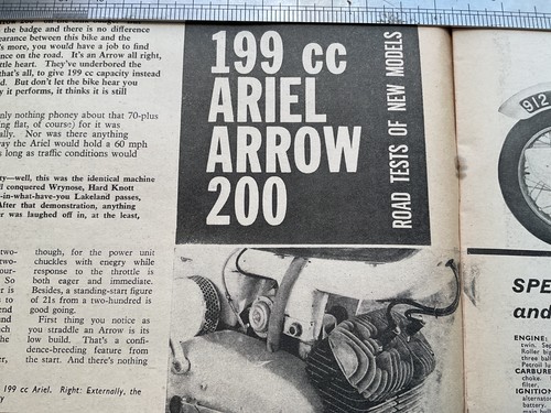 Ariel arrow road test period - road,