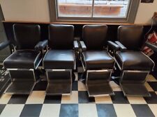 Set Of 2 Vintage La Reine Restocrat Barbers Chairs