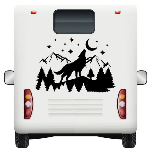 Car stickers wolf camper van - stickers,