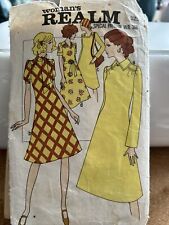 VTGE SEWING PATTERN WOMANS REALM WR366 4 MOD DRESSSES SLEEVES  Size 14