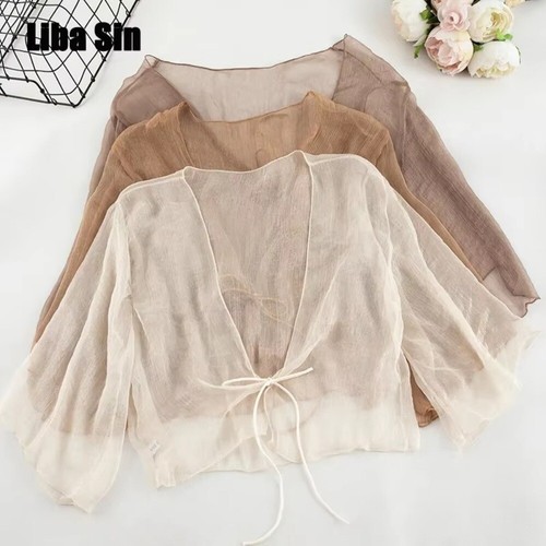 Chiffon women cardigan loose - chiffon,
