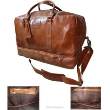 22" Leather Genuine Travel Bag
