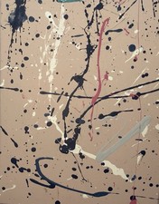 Hand Painted Abstract Modern Art on Canvas 51x41cm Contemporary Wall Decor Piece