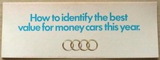 AUDI NSU Car Range Sales Leaflet Brochure c1974  80 100LS 100 Coupe S Ro 80