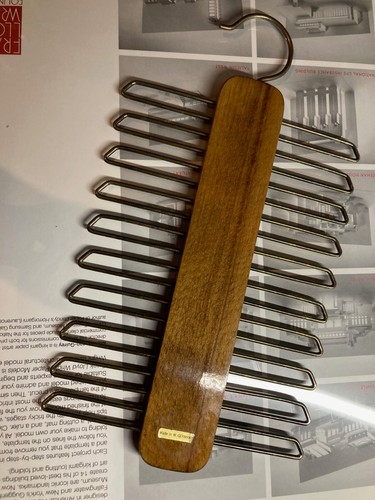 Vintage wooden tie hanger - vintage,