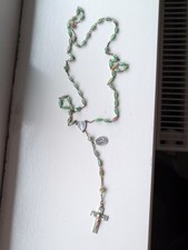 Stunning Green Rosary Beads Our Lady of Fatima Virgin Mary