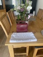 Lulu Guinness Red Izzy Leather Crossbody Bag Genuine With Polished Red 💋 Lips