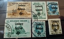 Germany WW11 propaganda overprint LIMBURG BELGIUM 🇧🇪 RARE.